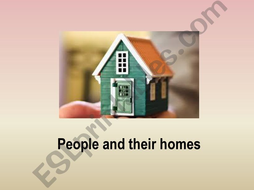 People and their homes powerpoint