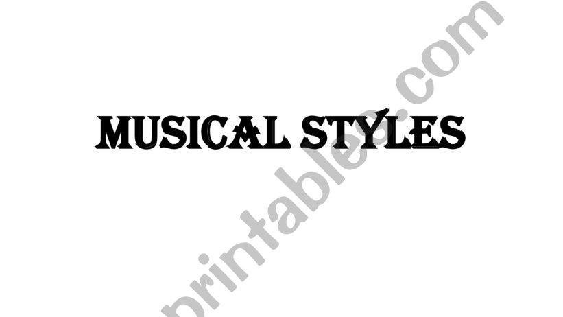 Musical styles powerpoint