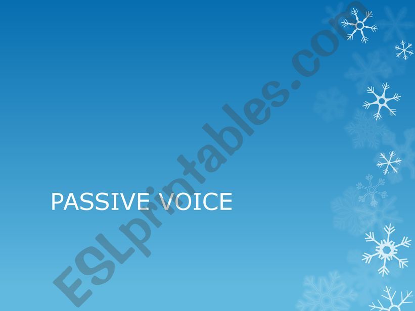 Passive Voice powerpoint