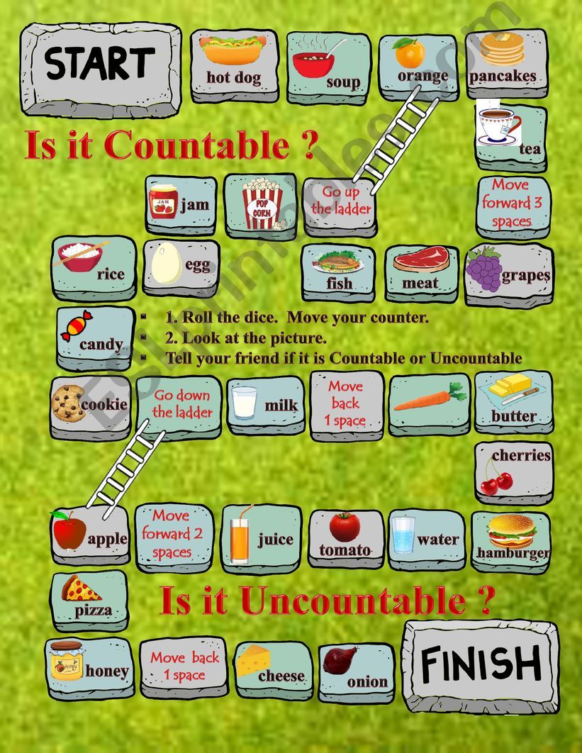 Is it Countable or Uncountable - Boardgame