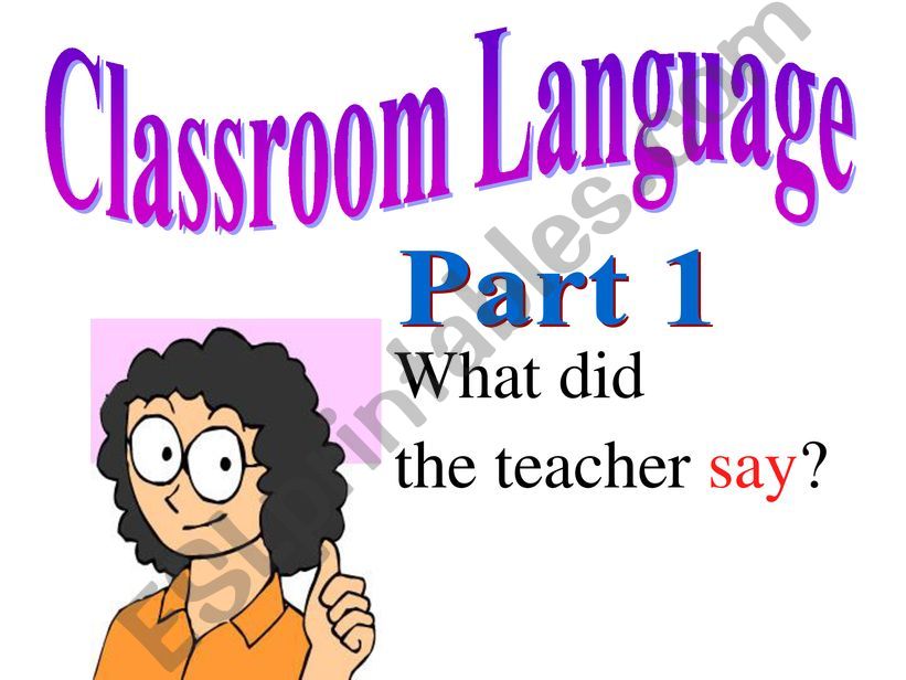 Esl English Powerpoints Classroom Languages