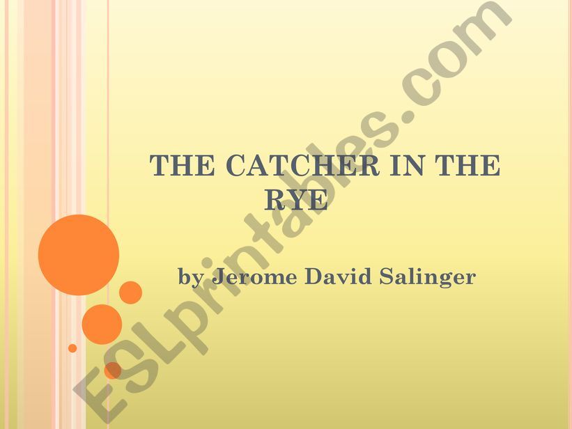 The Catcher in The Rye powerpoint