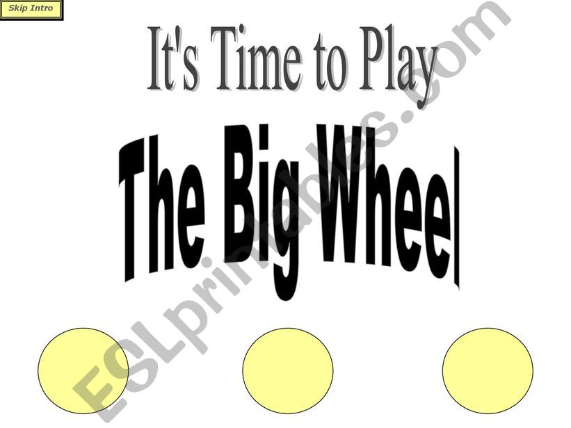 Big Wheel Game  powerpoint
