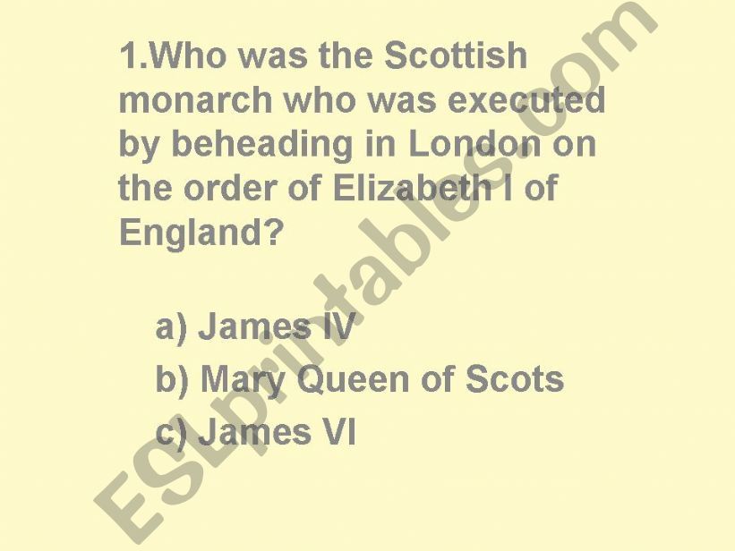 Quiz Scotland powerpoint