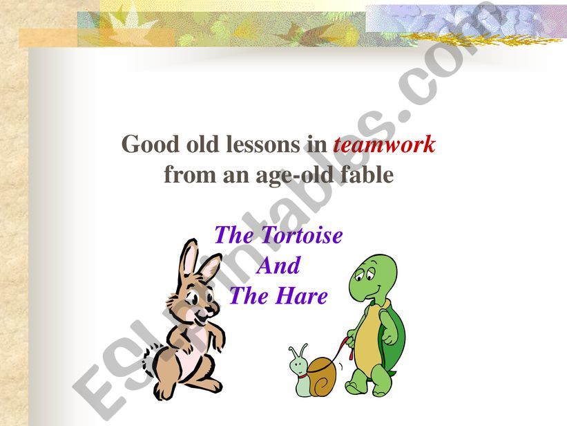 the tortoise and the hare powerpoint