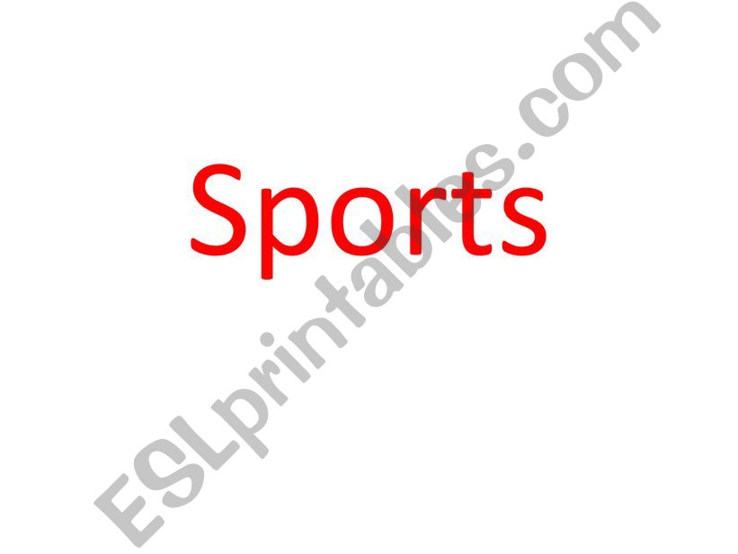 sport vocabulary powerpoint