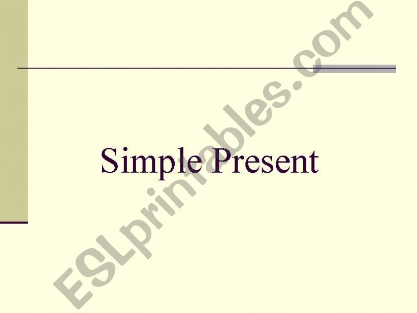 Simple present powerpoint