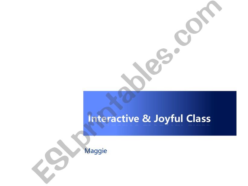 Interactive & Joyful Class powerpoint