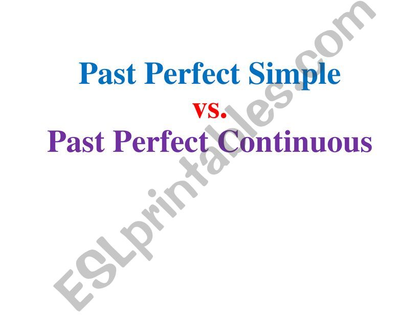 Past perfect vs. past perfect continuous
