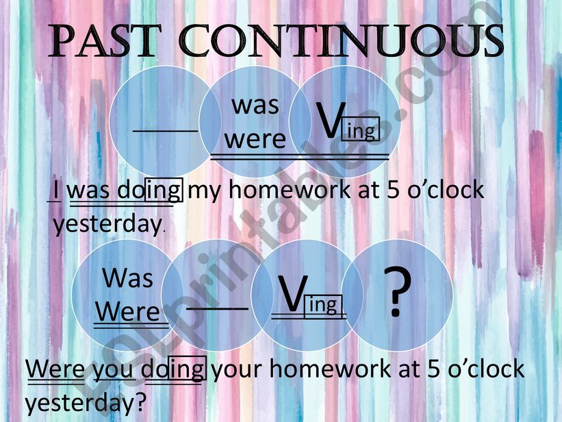 Past Continuous poster  powerpoint