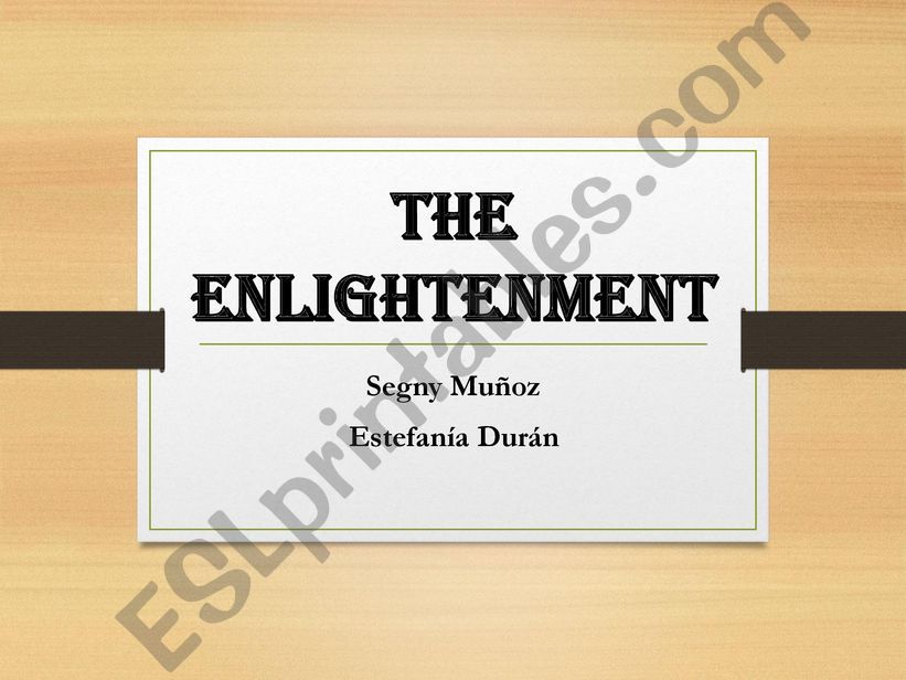 The enlightenment powerpoint