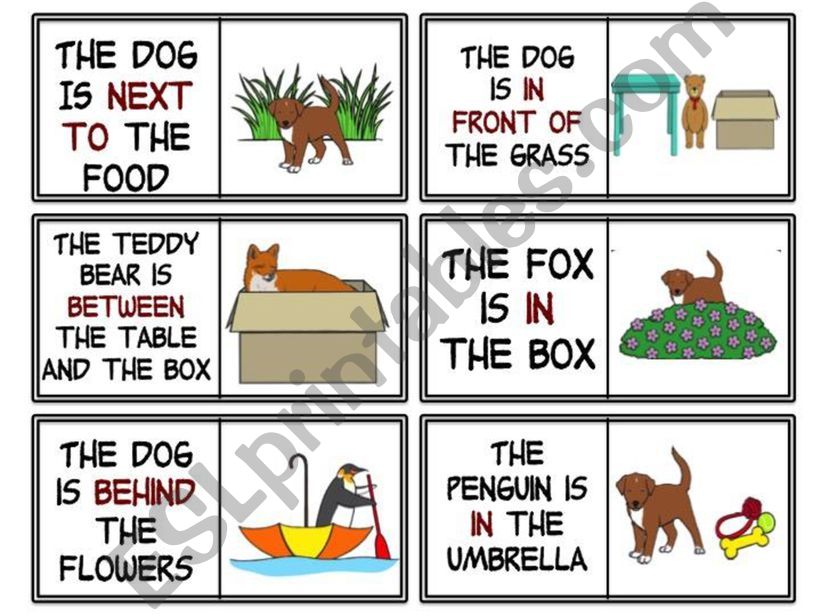 PREPOSITIONS DOMINOES powerpoint