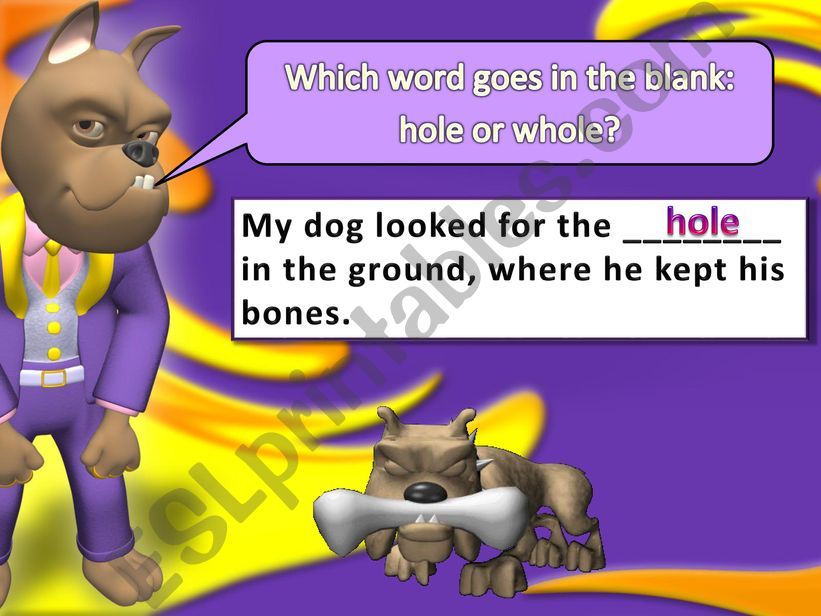 Homophones Part 3 of 5 Animated and colorful PPT with sound