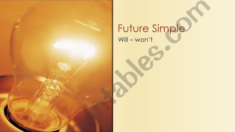 Future simple WILL powerpoint