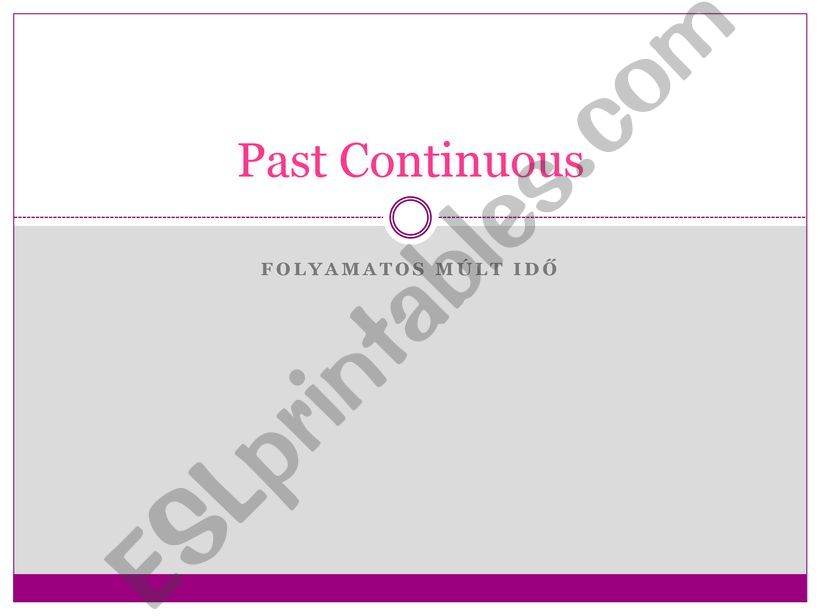 Past Continuous powerpoint