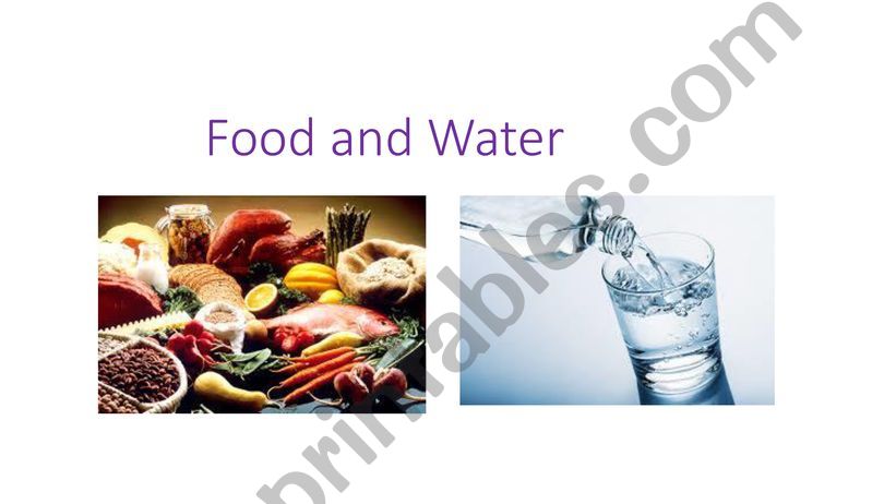 Food and water powerpoint
