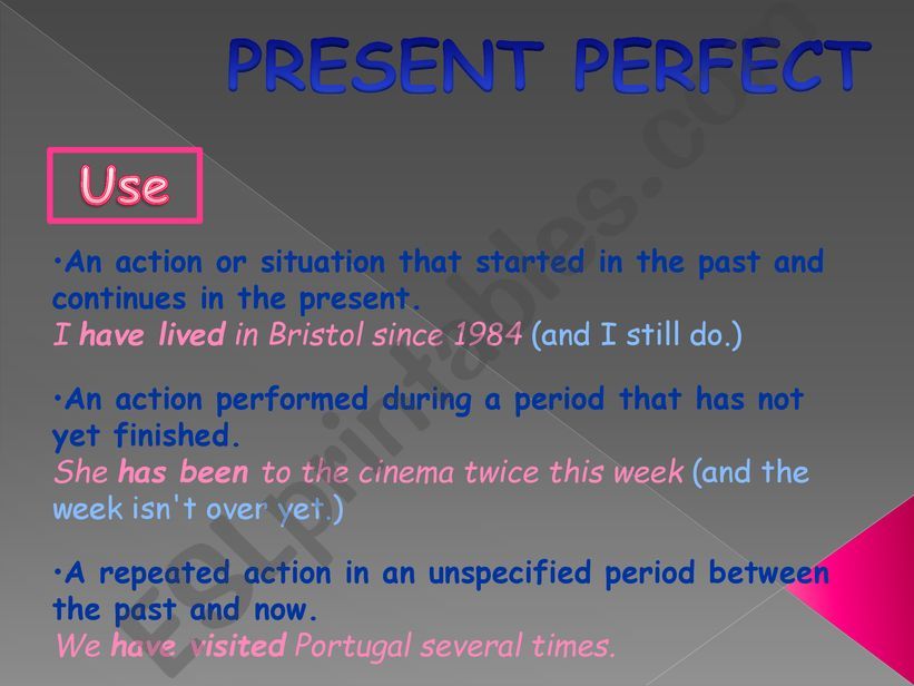 PRESENT PERFECT powerpoint