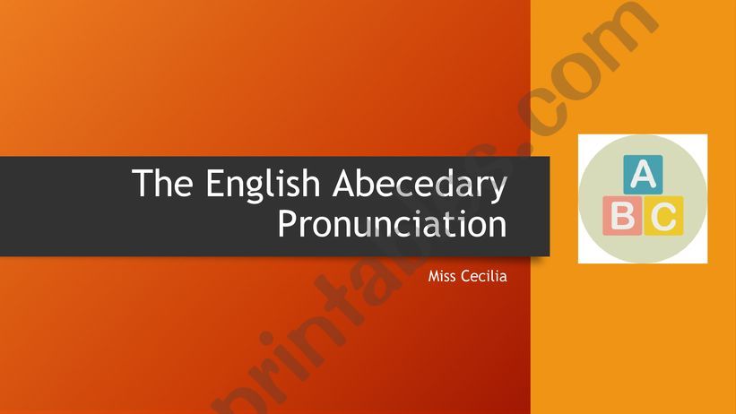 The English Abecedary powerpoint