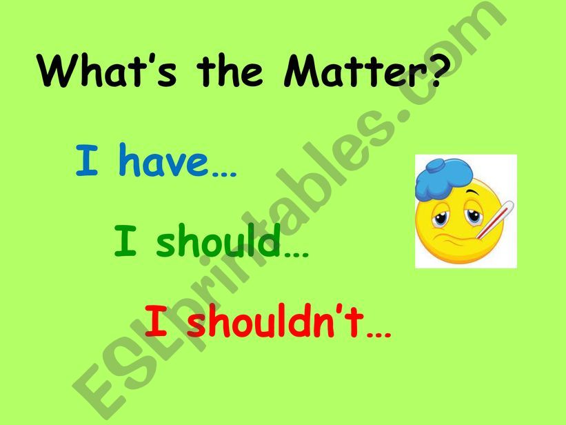 Whats the Matter? Dice Game powerpoint