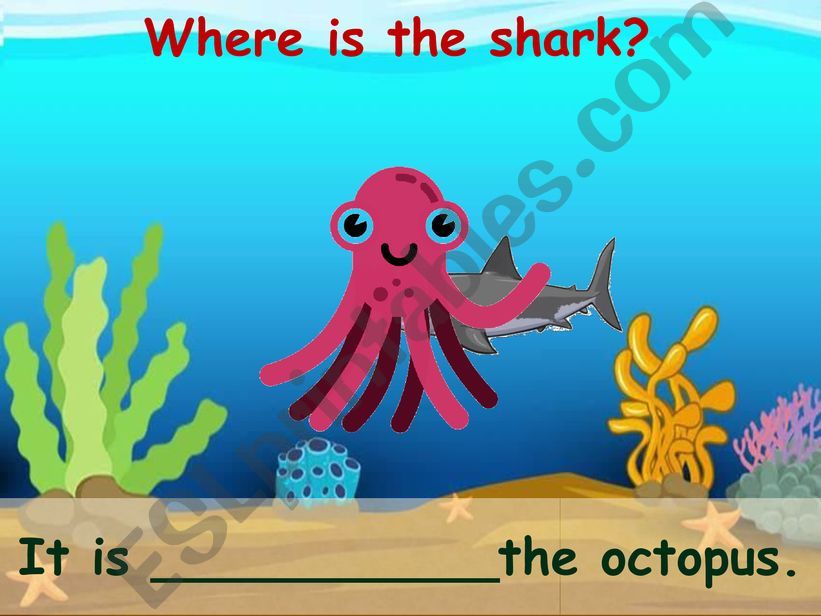 Where is the shark? Prepositions and Smiley Shark game