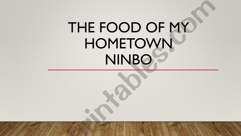The food in Ningbo China powerpoint
