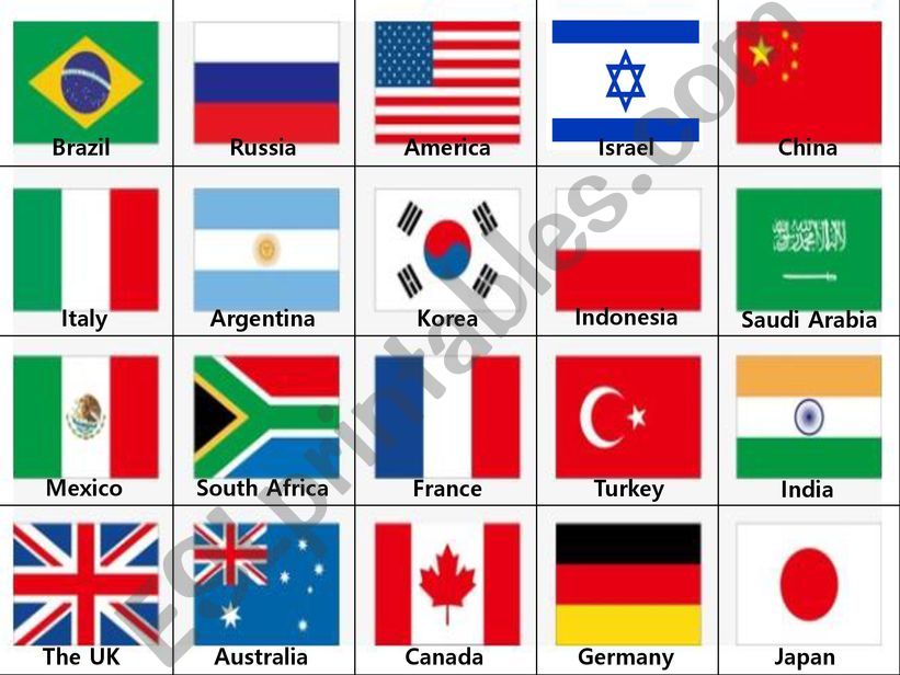 Famous Flags powerpoint