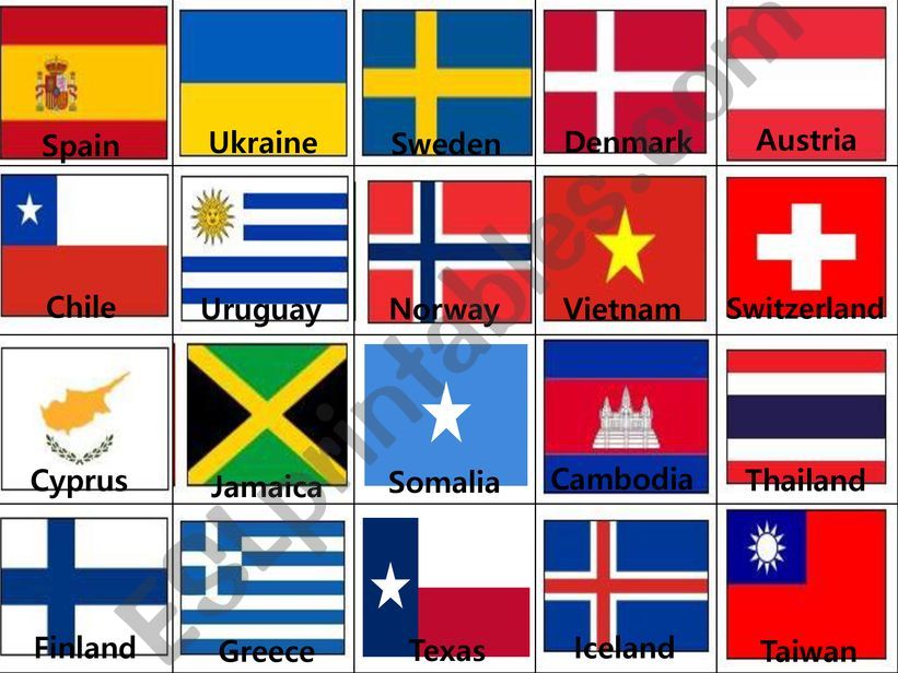 Famous Flags 2 powerpoint