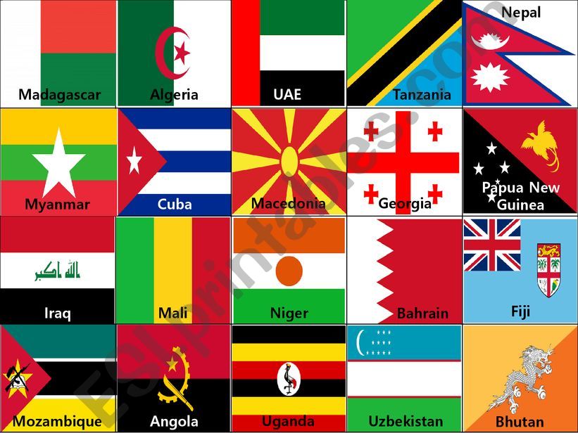 Unfamiliar flags powerpoint