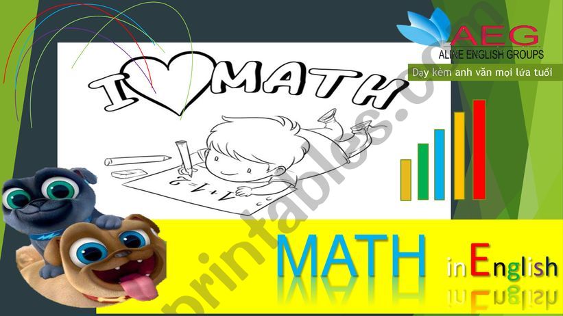 Math in Englsh for kid  powerpoint