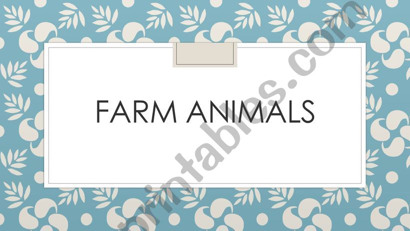FARM ANIMALS GAME  powerpoint