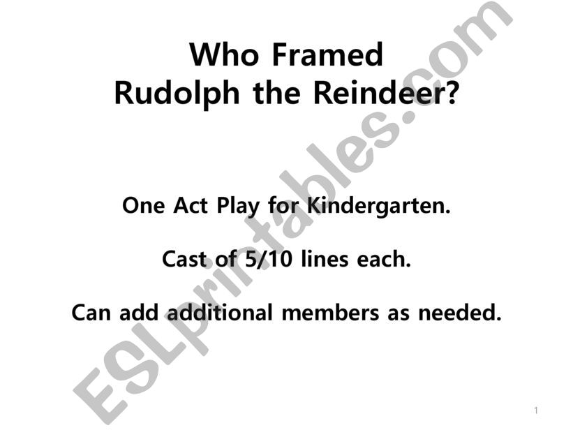 Who Framed Rudolph? powerpoint