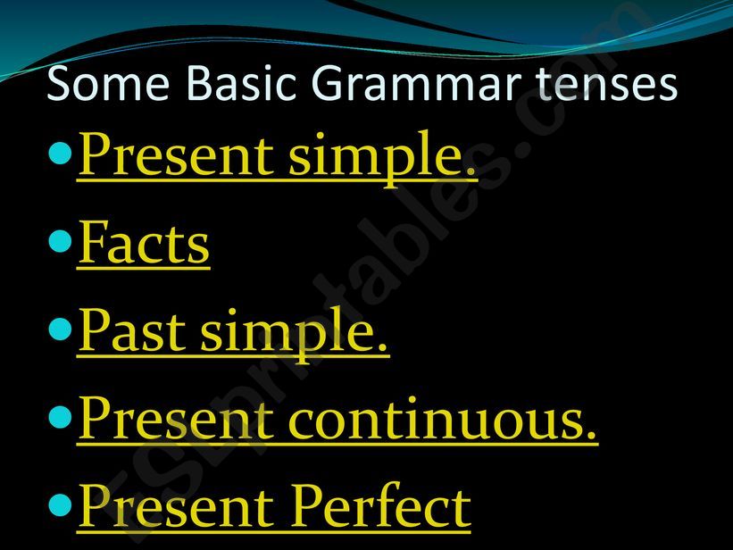 Different tenses-present sime/perfect