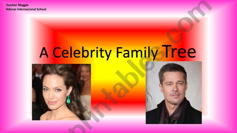 A CELEBRITY FAMILY TREE powerpoint