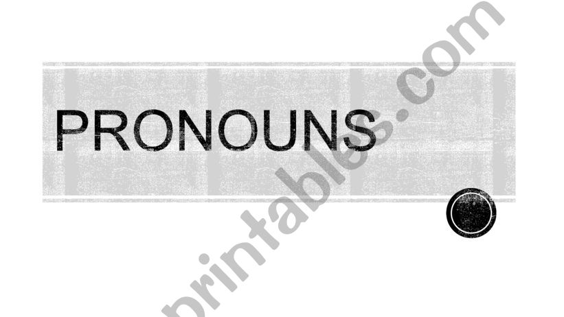English pronouns powerpoint