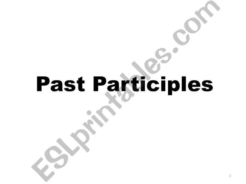 Past Participles powerpoint
