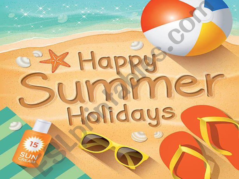 ESL English PowerPoints Summer holidays