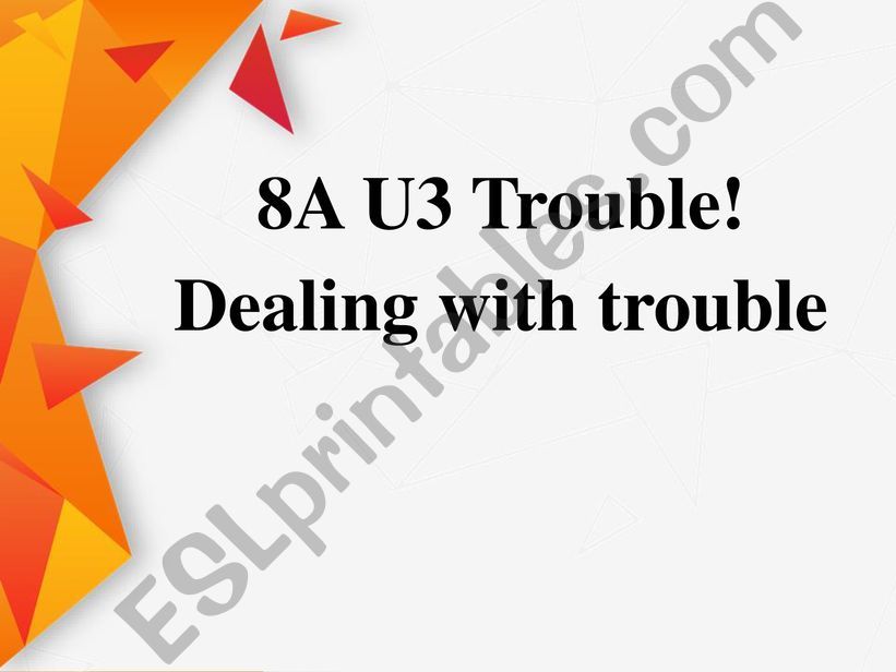 dealing with trouble powerpoint
