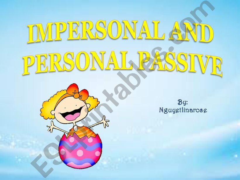 Impersonal and Personal Passive Constructions