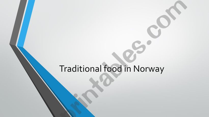 Traditional food in Norway powerpoint