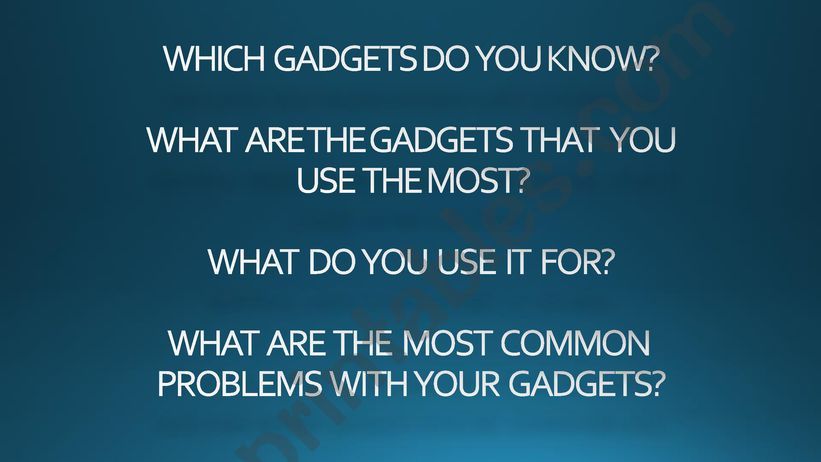 gadgets powerpoint