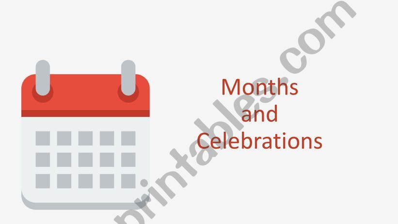 Months and Celebrations powerpoint