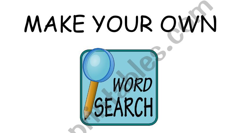 Make Your Own Word Search powerpoint