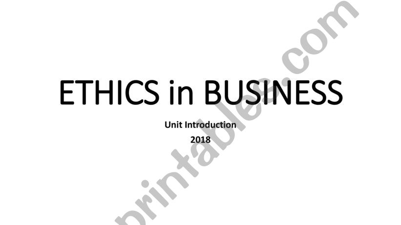 ethics introduction powerpoint