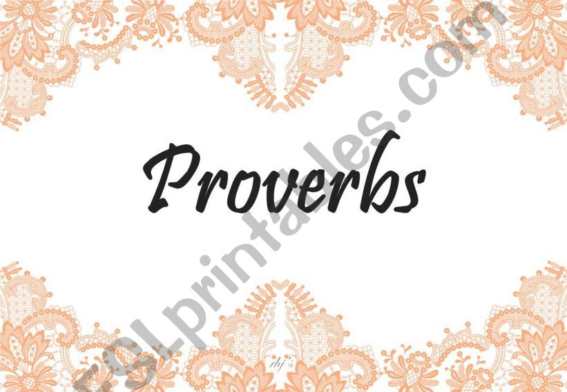 Proverb  powerpoint