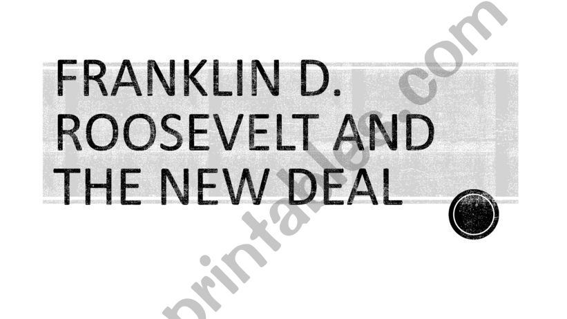 The New Deal powerpoint