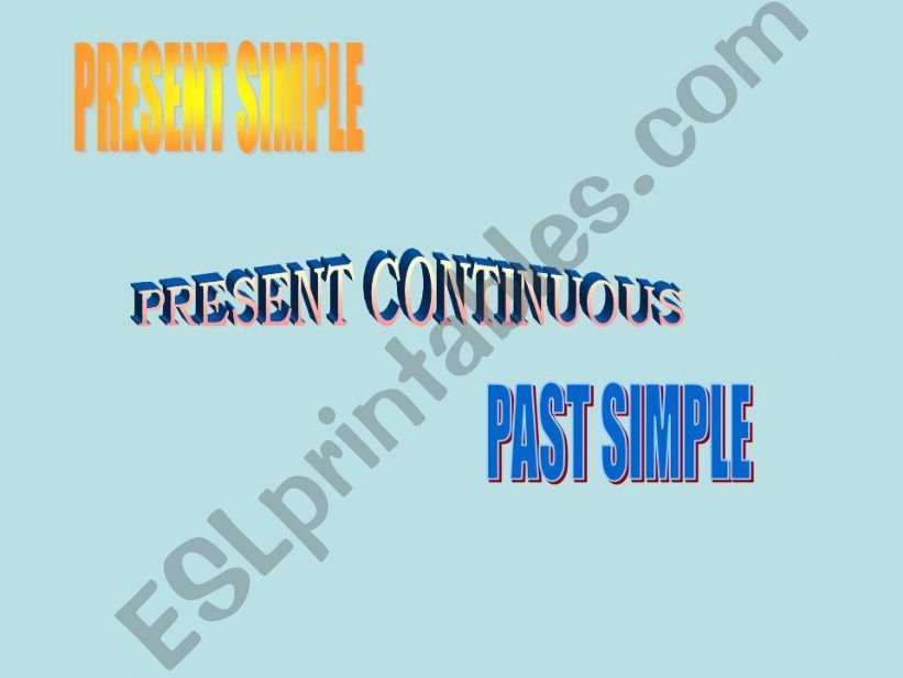 present simple, present continuous, past simple ppt