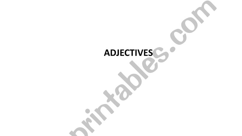 Adjectives powerpoint