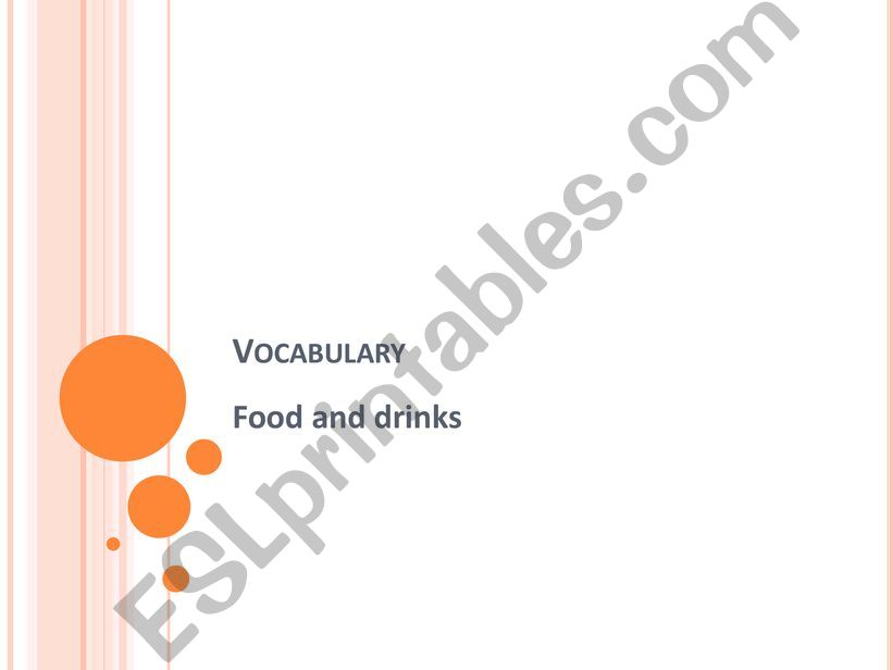 food vocabulary  powerpoint