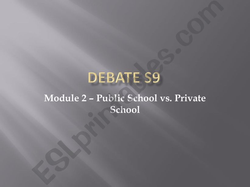 Public vs private school powerpoint