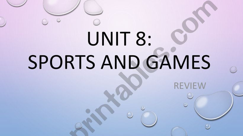 Speaking-Sports and Games powerpoint